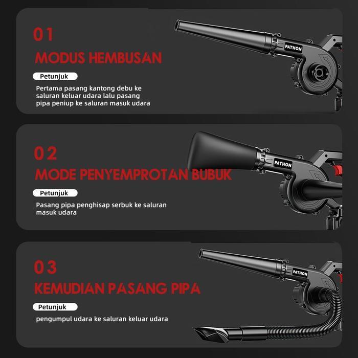 2 In 1 Mesin Blower Tangan Cordless Jet Cleaner Baterai Mesin Blower