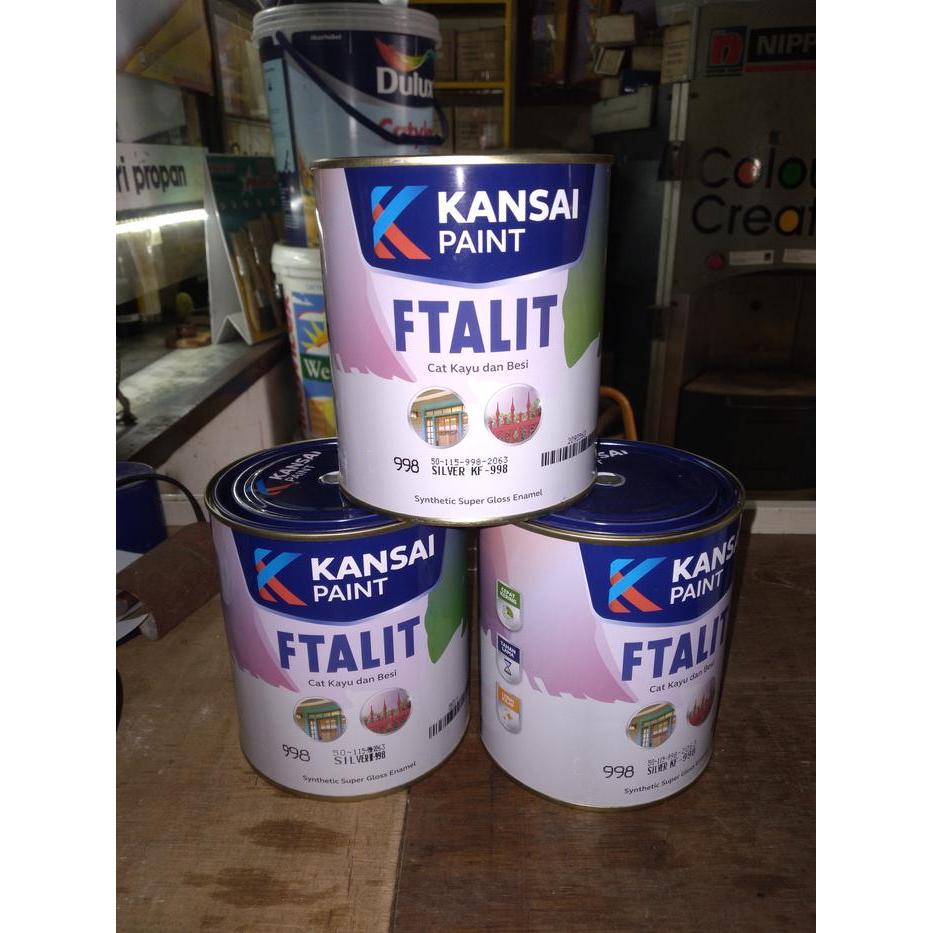 Cat minyak kayu & besi Kansai Ftalit silver 998 1 kg