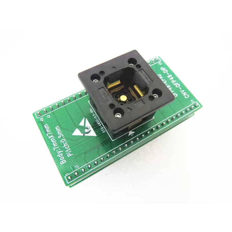 OPENTOP QFP48/TQFP48 TEST SOCKETS PROGRAMMING SOCKETS BURN-IN SOCKETS WITH GROUND POLE QFP48GND
