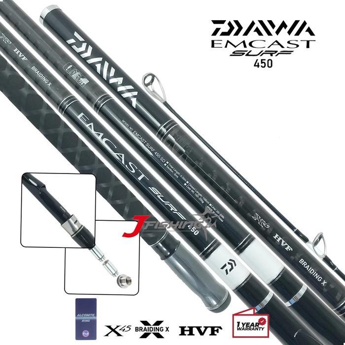 Joran DAIWA EMCAST SURF 425 450 Surfcasting Pasiran Sambung 3 Resmi