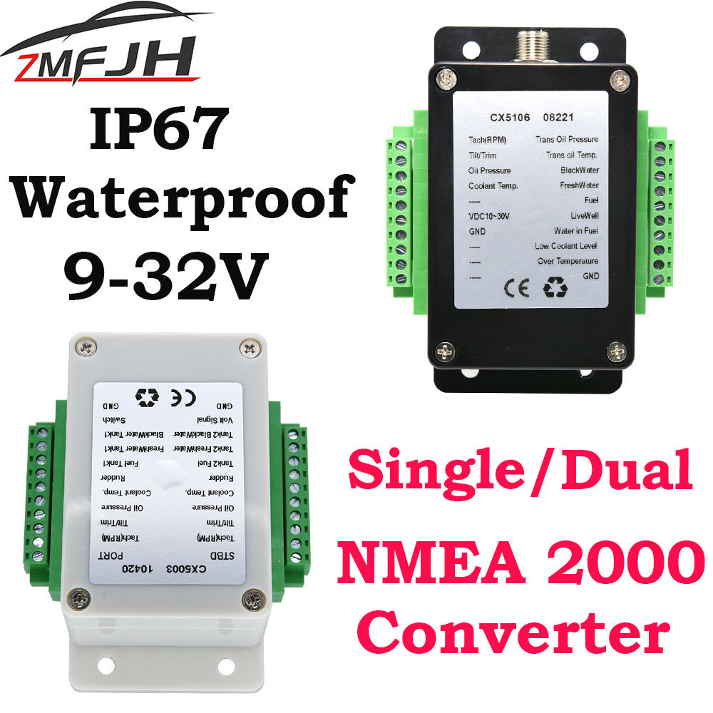 Baru Single/Dual NMEA 2000 Converter Box NMEA2000 Adapters NMEA 2000 Cables Sockets Multifunction Co