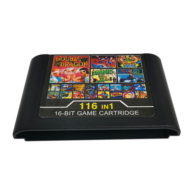 Super Cartridge MD 116 in 1 Multi Game Cartridge for Sega Genesis Mega Drive Console