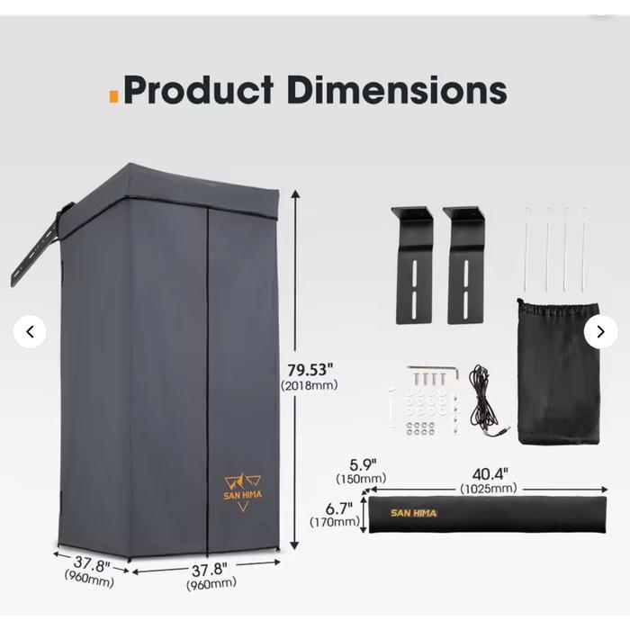 Shower Tent Tenda mandi Awning Car Side Shower Tent Toilet Bathing Tent SAN HIMA Easy Setup