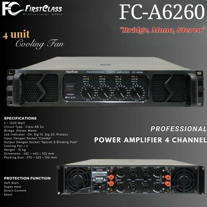 POWER AMPLIFIER FIRSTCLASS FC - A6260 S Power high quality Fca6260 S - Fca6260
