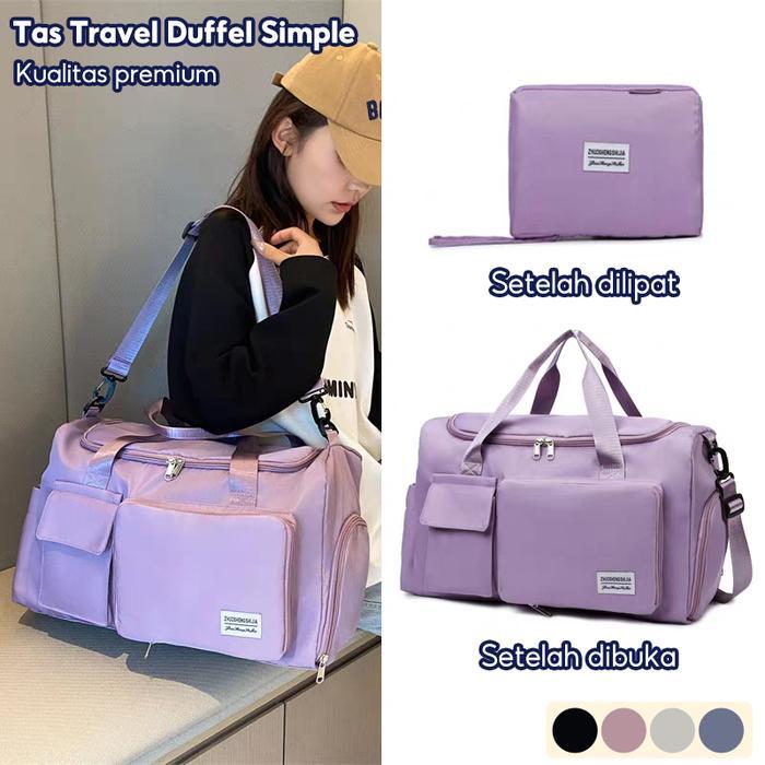 Lariss Maniss Tas Travel Duffel Simple / Tas Gym Wanita / Tas Olahraga / Tas Travel Kabin / Tas