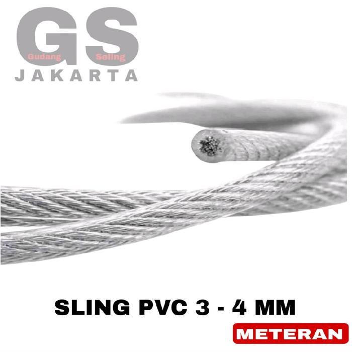 kawat sling baja lapis pvc 4mm / kawat seling baja lapis pvc 4mm