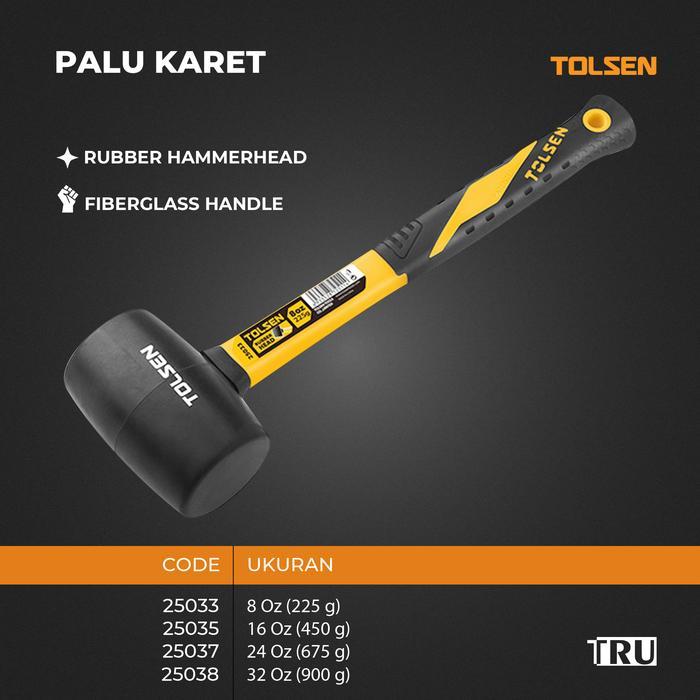 [] Palu Karet Keramik / PALU KARET PASANG KERAMIK / RUBBER MALLET 25033 Tolsen