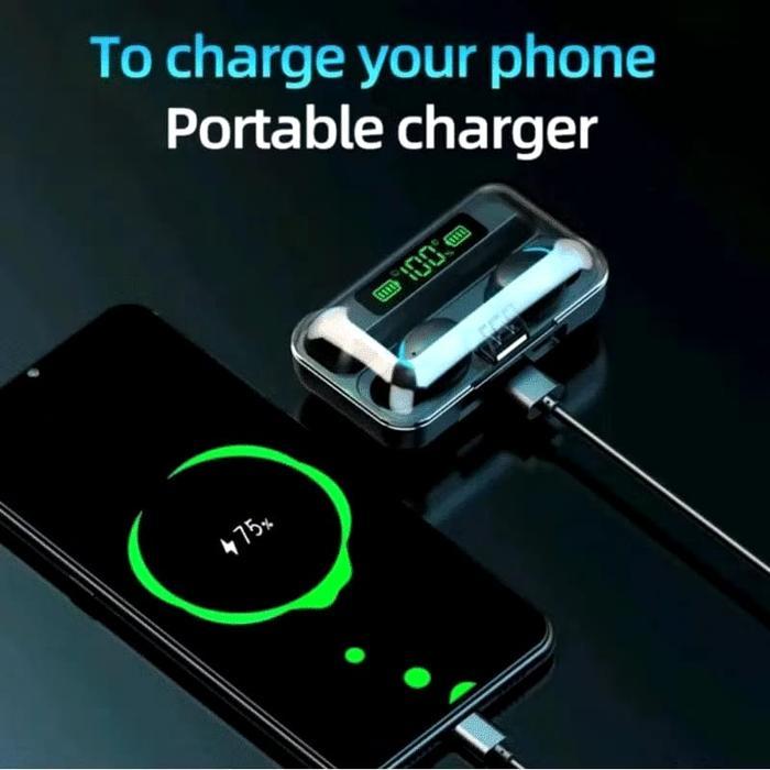 Headset M10 Plus F9-5 Plus Powerbank Headset Bluetooth Full Bass / Headset Bluetooth Tws Wireless