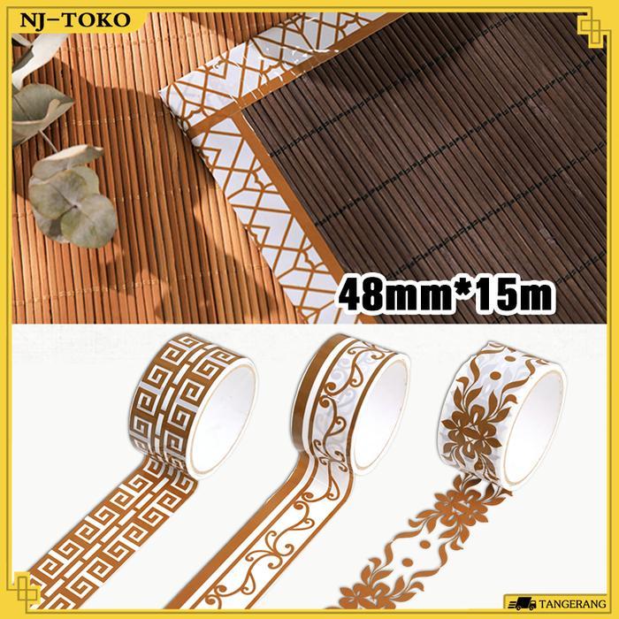1 Roll / 15 Meter Washi Tape Selotip Journaling Aesthetic Dekorasi Washi Tape Sticker Roll Untuk DIY