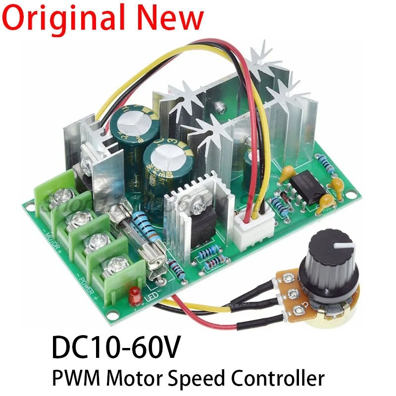Best Seller PWM DC Motor Speed Controller Switch DC 20A Current Voltage Regulator DC 10-60V PWM High