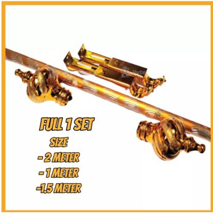 Best Seller Batang Gorden Full Set/Penyangga Gorden/Besi Rollet Full Set Gorden/Batang Full Set