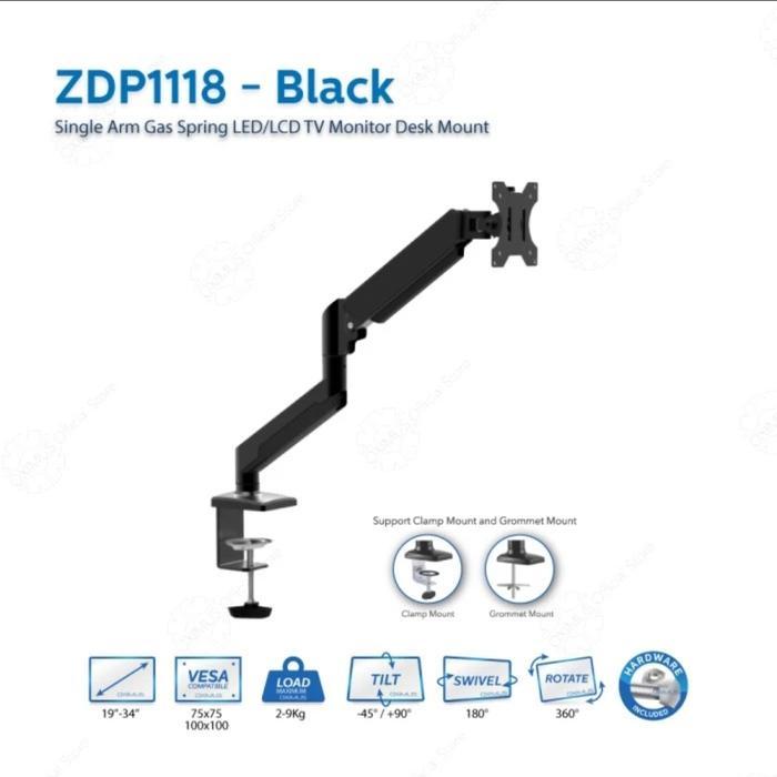 DISKON BRACKET TV MONITOR GAS SPRING OXIMUS ZDP1118 TILT SWIVEL ZDP 1118