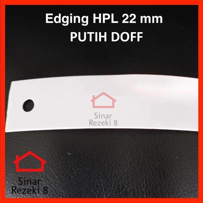 Edging HPL 22 mm PUTIH Doff White / Pinggir Meja Solid taco PVC .