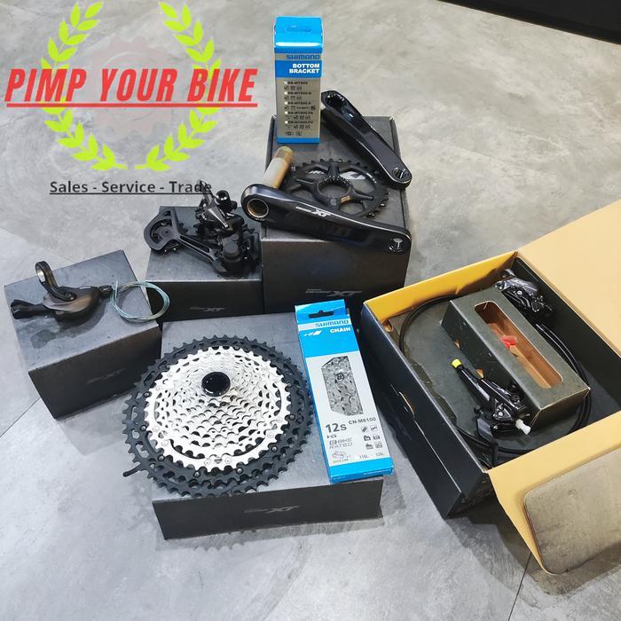 Promo Groupset Shimano Deore Xt M8100 12 Speed Brakeset 4 Piston M8120