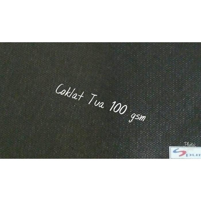 Coklat Tua 100 gsm, kain furing,kain spunbond