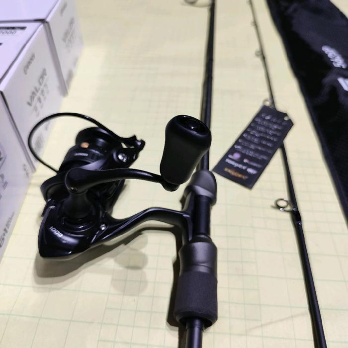 Pancing Satu Set Full Black Joran Blood Sable Reel Iroly Valor
