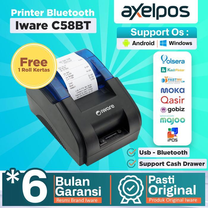 Printer Kasir Bluetooth C-58Bt Support Mokapos Gobiz