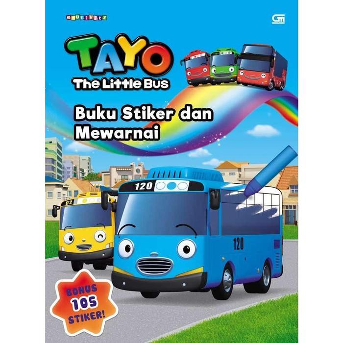 Tayo The Little Bus: Buku Stiker Dan Mewarnai