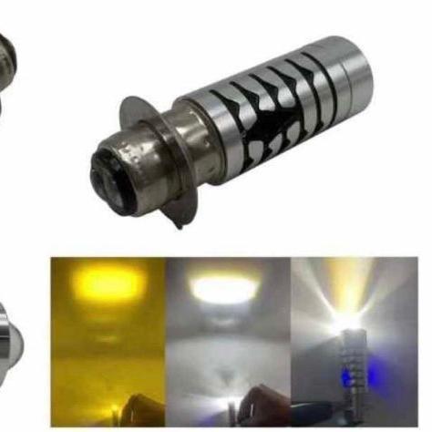 Bohlam Led Depan 2Warna Putih-Kuning Senja Biru H6 H4