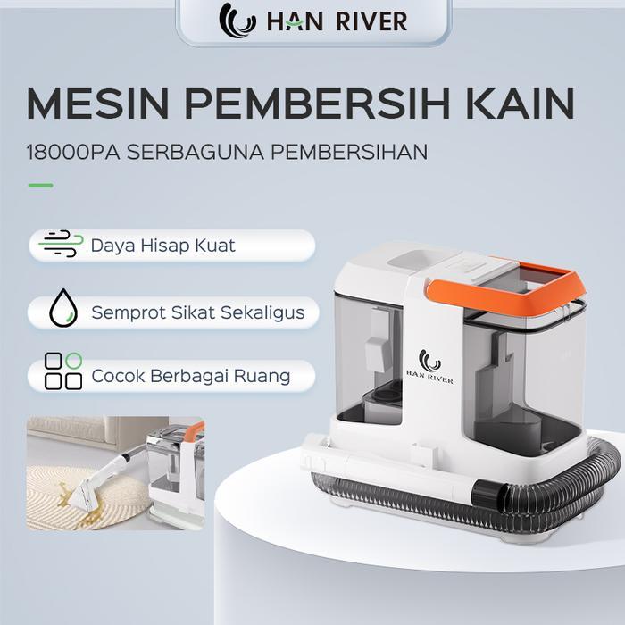 HAN RIVER VACUUM CLEANER 18KPA WET PEMBERSIH DEEP 3-IN-1 MESIN KAIN/KARPET/SOFA/KASUR/INTERIOR CAR