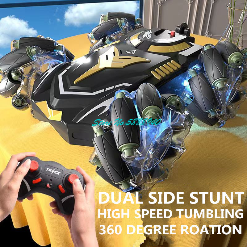 Remote Control Drift Light Music Stunt Dual Driving RC Car 1:24