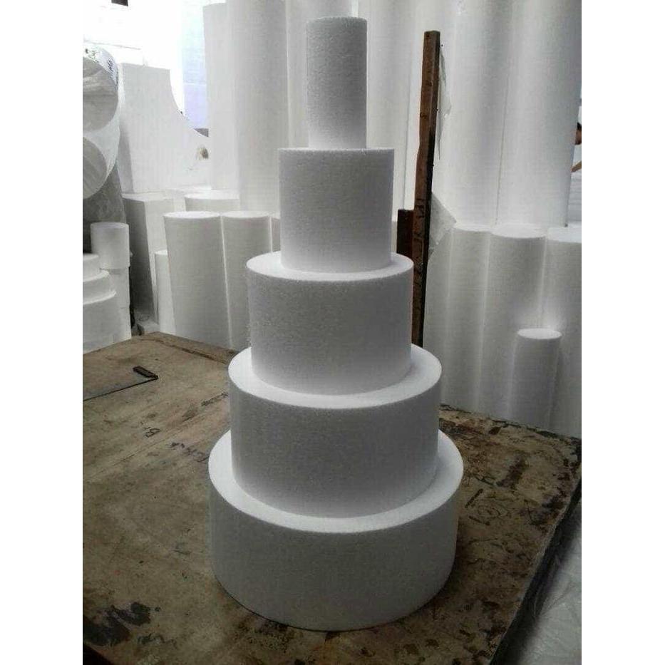 D30x18cm Gabus Styrofoam Bulat Dummy Cake