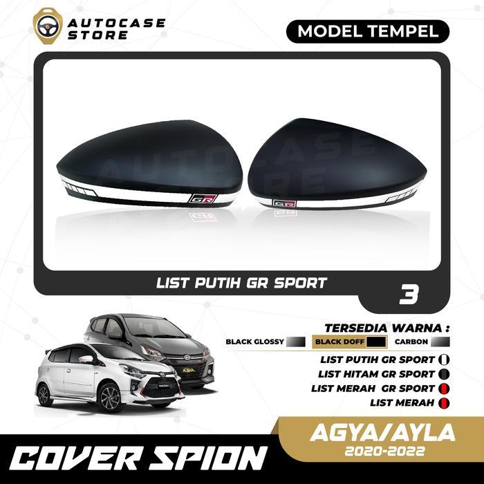 COVER SPION AGYA/AYLA 2020-2022 GR SPORT MODEL TEMPEL 1SET 2PCS AKSESORIS MOBIL PNP BARU