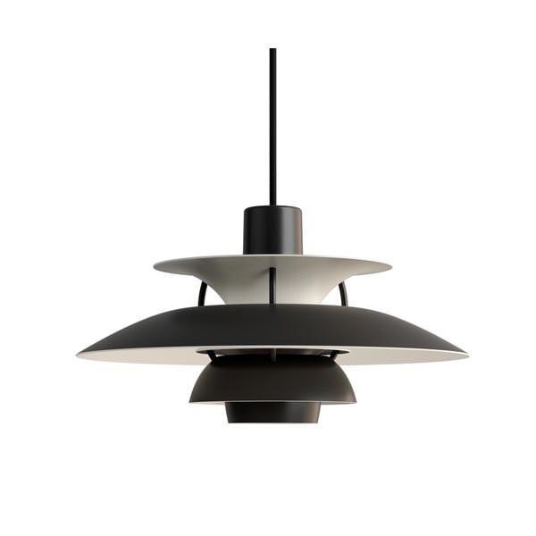 Huga - Lampu Gantung Minimalis Scandinavian Japandi Louis Poulsen Replica Ph5 Black Hitam Terbaru