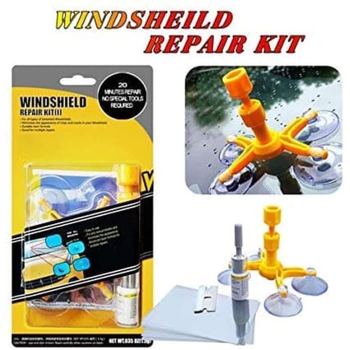 ORIGINAL IMPORT windshield REPAIR KIT LEM KACA MOBIL RETAK GLASS CRACK