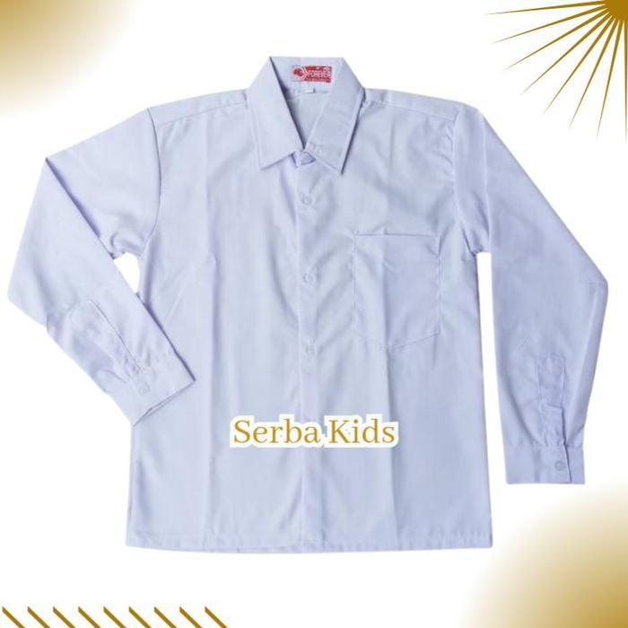 Baju Seragam Sekolah Sd Mi Putih Lengan Panjang Perempuan Laki laki Anak