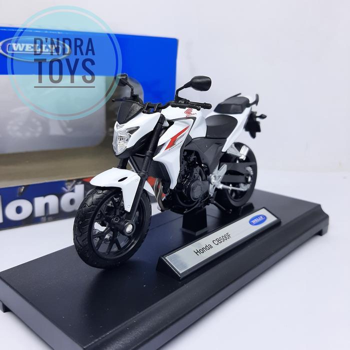 Diecast Motor Honda CB500F Welly Original Mainan Motoran Sport 1:18