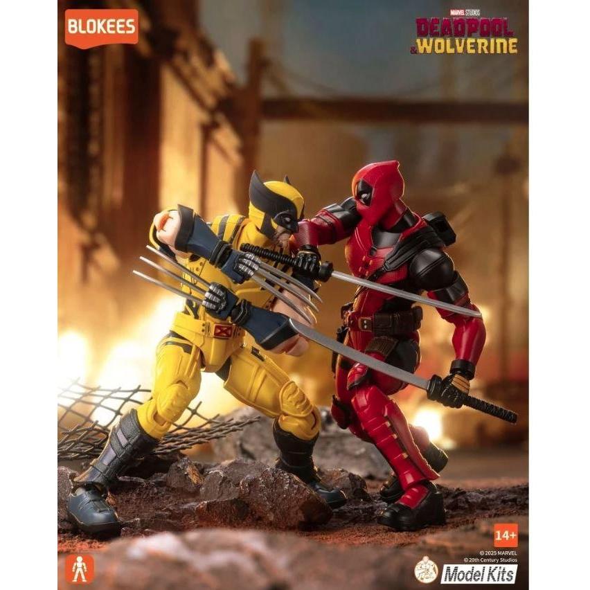 Blokees Marvel Champion Class DEADPOOL & WOLVERINE / Koleksi Mainan Action Figure Deadpool &