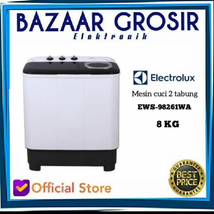 ELECTROLUX MESIN CUCI EWS98261WA EWS 98261 WA 8Kg TWIN TUBE 8 KG
