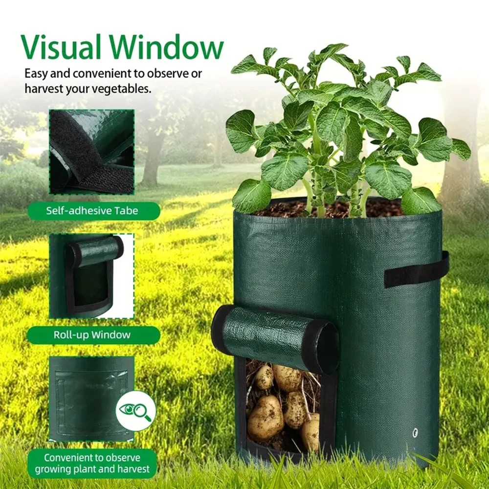 5PCs Garden Supplies Vegetable Plant Grow Bag Planting Container Bag Thicken Garden Pot DIY Potato