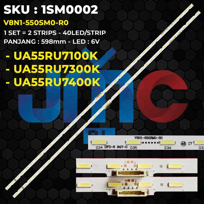 Backlight TV 55 Inch UA55RU7100K UA55RU7300K UA55RU7400K V8N1-550SM0-R0