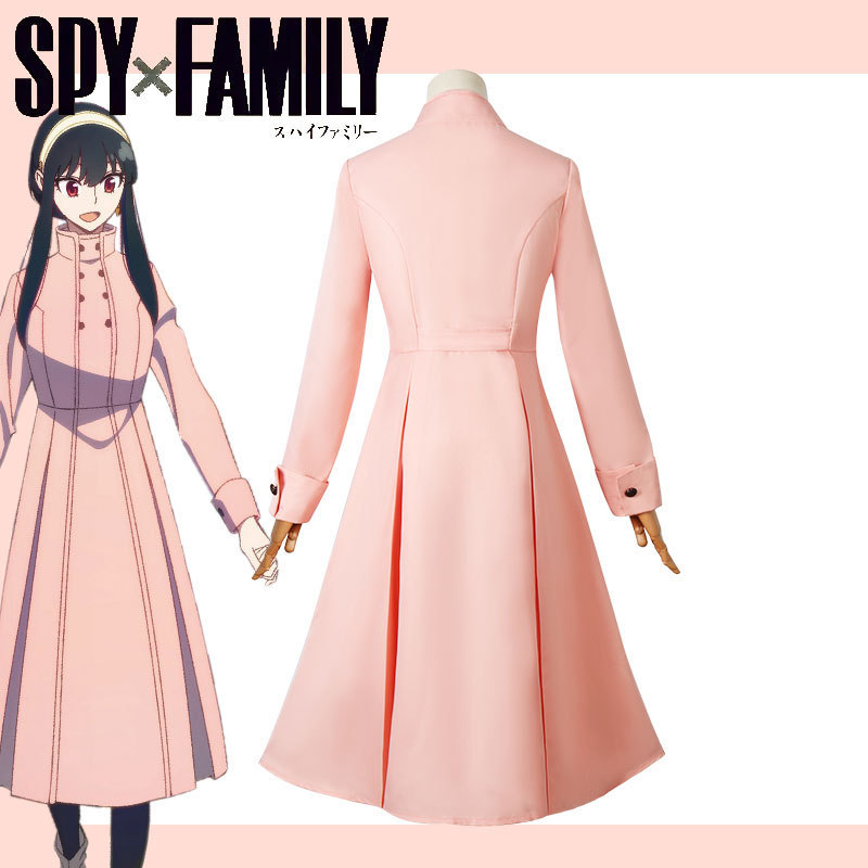 Yor Forger Cosplay Adult Costume Anime Spy Pink Dress Suit Outfit Uniform