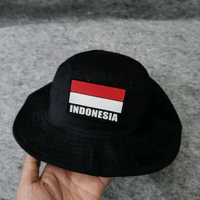 Topi Rimba Tactical Hitam Premium / Topi Rimba Molay Hitam / Topi Rimba