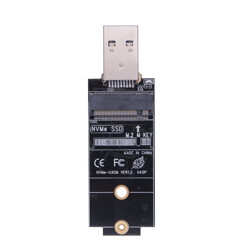 NVME Case Enclosure SSD NVME to USB Adapter M.2 NVMe Box 10Gbps USB3.1 Type-A PCIe M2 SSD Case