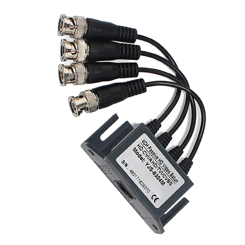 GROCE-For CCTV/Surveillance Camera 4-Channel BNC UTP CAT5 Video Balun Transmitter Trend 4-Way