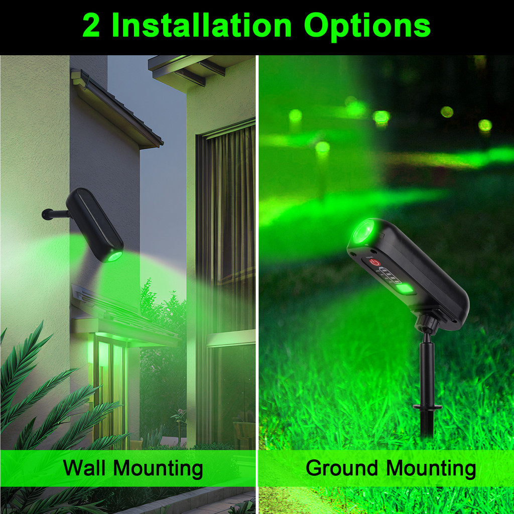 4PCS Solar LED Light Outdoor Solar Wall Light IP65 Green Garden Light Solar Spotlights Solar