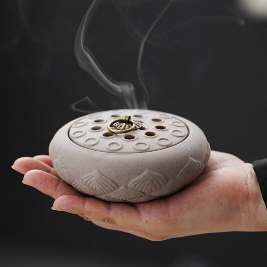 LUWU Lotus Incense Burner Ceramic Incense Holder for Decoration Ceremony Incense Burner for Cones | 