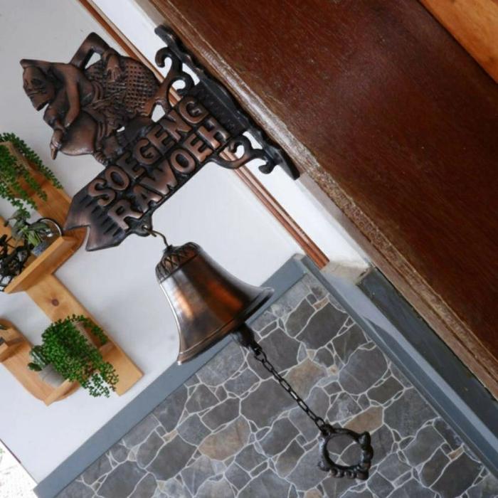 Bel Pintu Lonceng Motif Semar Soegeng Rawoeh Antik Asli Kuningan Tbk