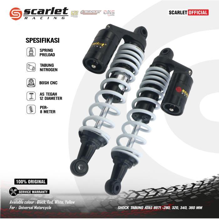 Scarlet - Scarlet Racing Shock Motor Skok Tabung Atas 8971 Uk 280 320 340 360 Mm
