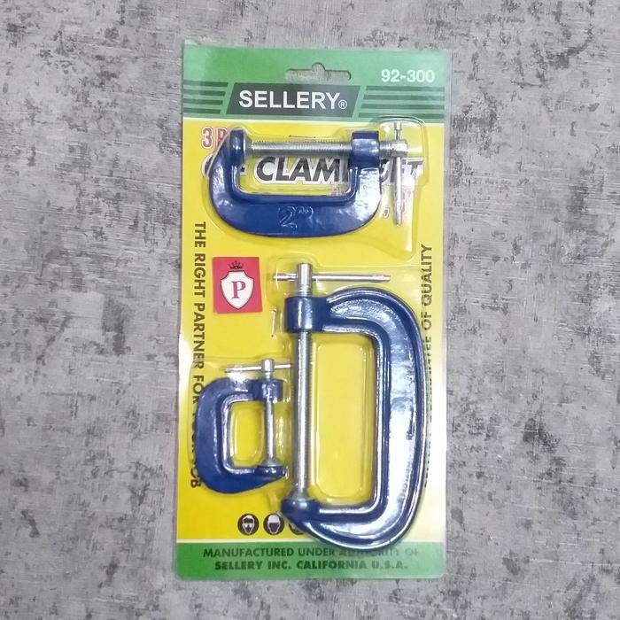 SELLERY C - Clamp / Clamp C Set 3 Pieces (92-300) ( Klem C Set )
