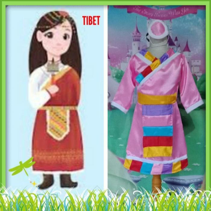 ORIGINAL Kostum Anak Internasional Baju ATradisional Negara Tibet Girl READY STOCK