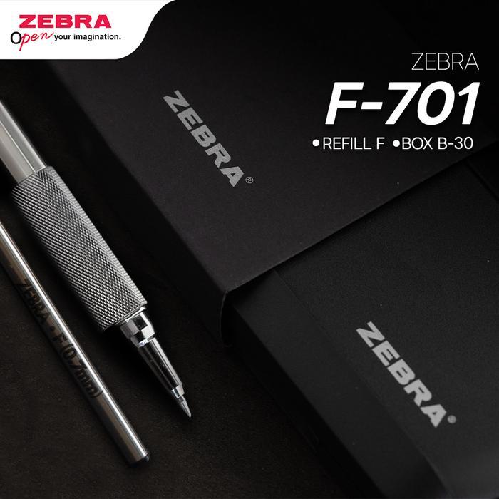 Paket Ballpoint Zebra F-701, Refill F-701 Hitam - Bisa Di Grafir Nama #Gratisongkir