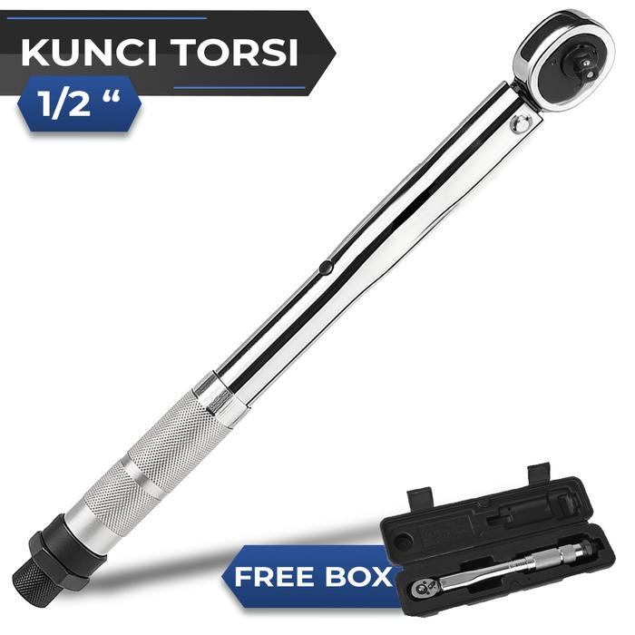 ALLEFIX Kunci Torsi 1/2 Inch Serbaguna & Akurat Baja Krom Vanadium Cocok untuk Kendaraan Kecil