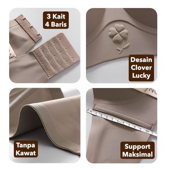 1Pcs Bra Wanita Seamless Tanpa Kawat 3D Cup Push Up Nyaman Angkat Alami Soft Support Tanpa Bekas