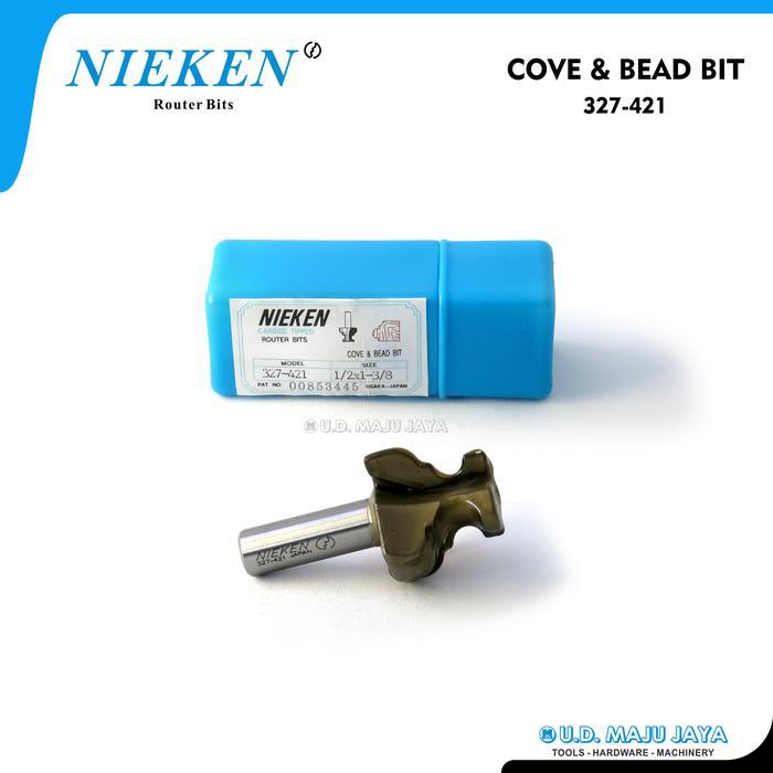 NIEKEN ROUTER BITS 327-421 ( MATA PROFIL COVE & BEAD BIT )