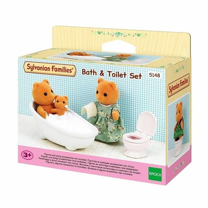 ` Mainan Koleksi Sylvanian Families Bath & Toilet Set